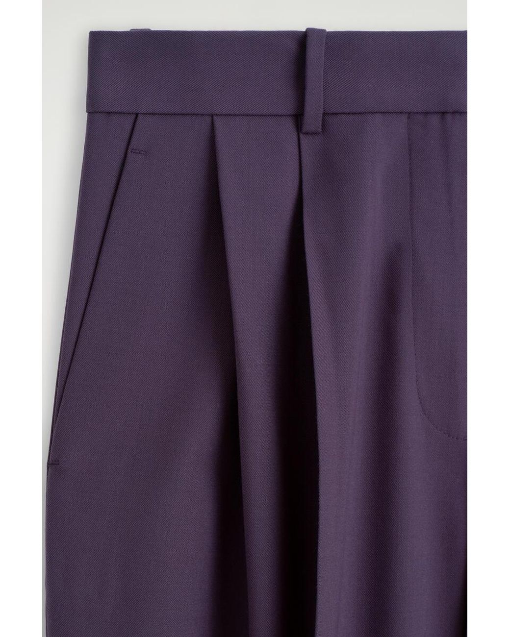 COS Purple Pleated Balloon Trousers