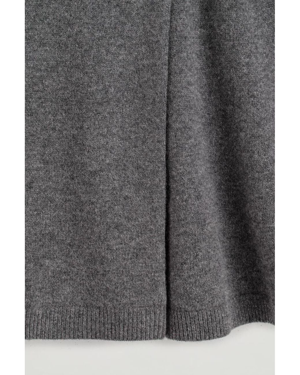 COS Gray Merino Wool Mini Wrap Skirt
