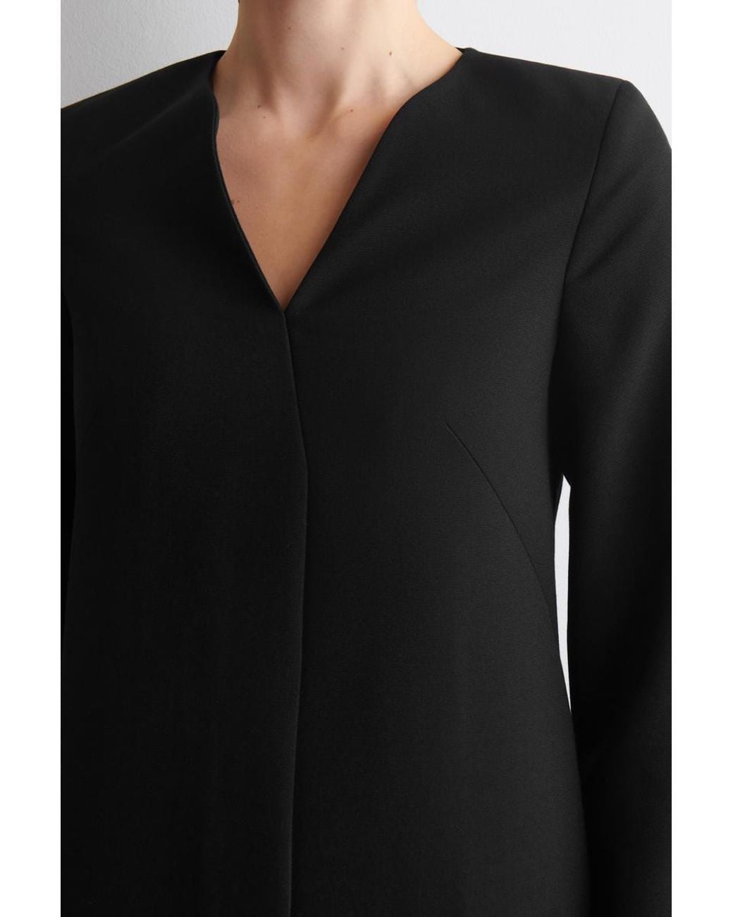 COS Black Tailored Wool-Blend Mini Dress