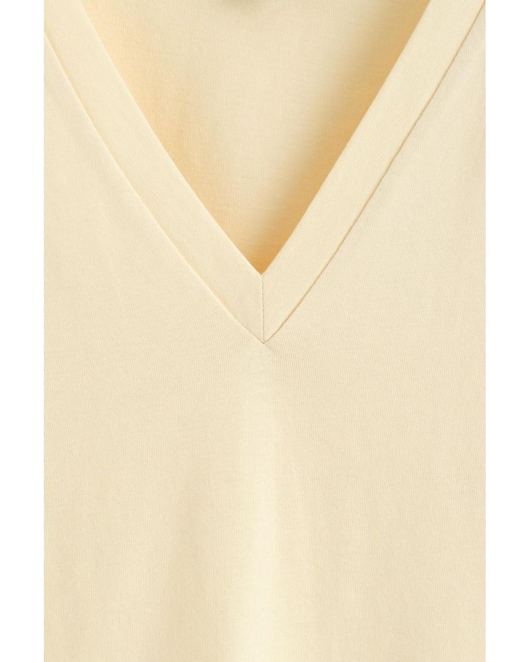 COS Natural Cotton V-Neck T-Shirt