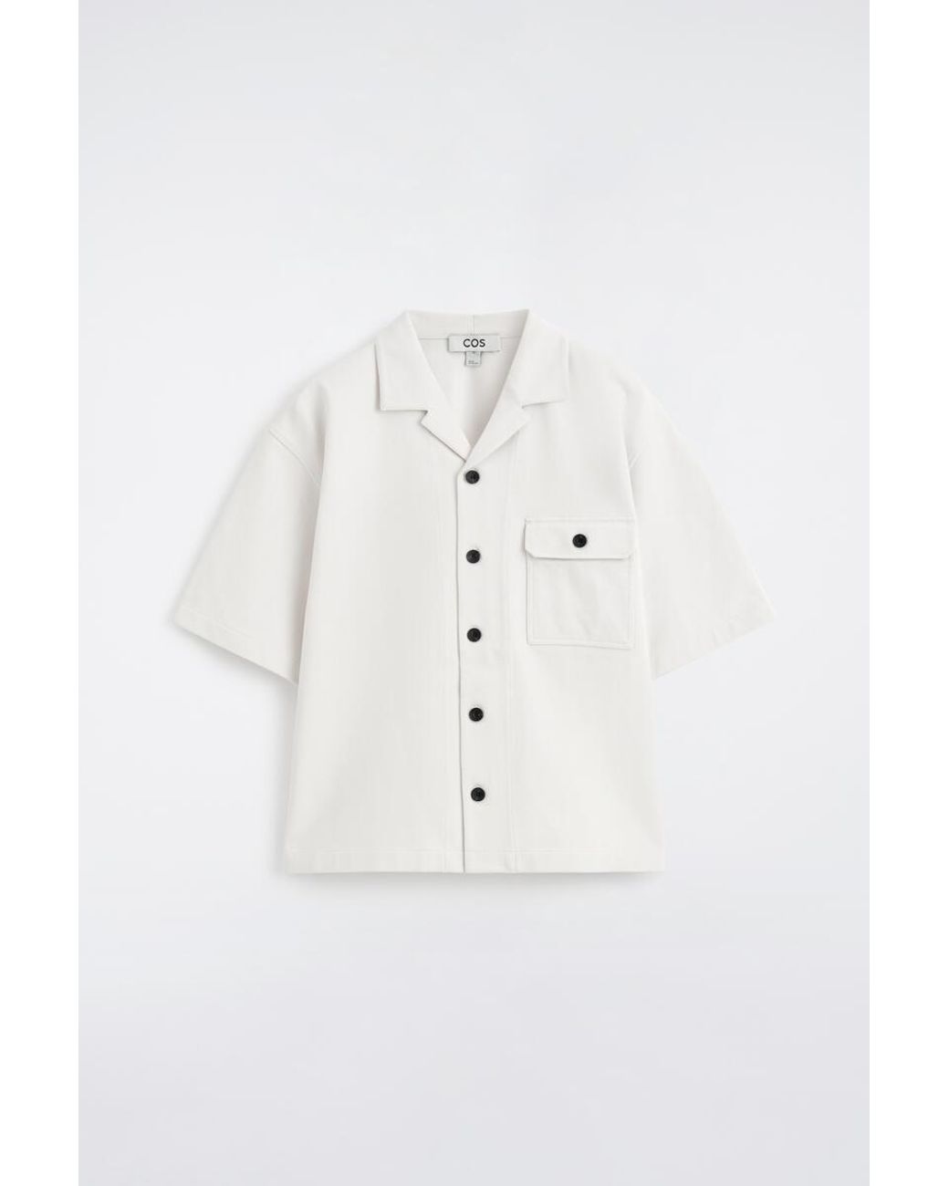 COS White Cotton Utility Shirt for men