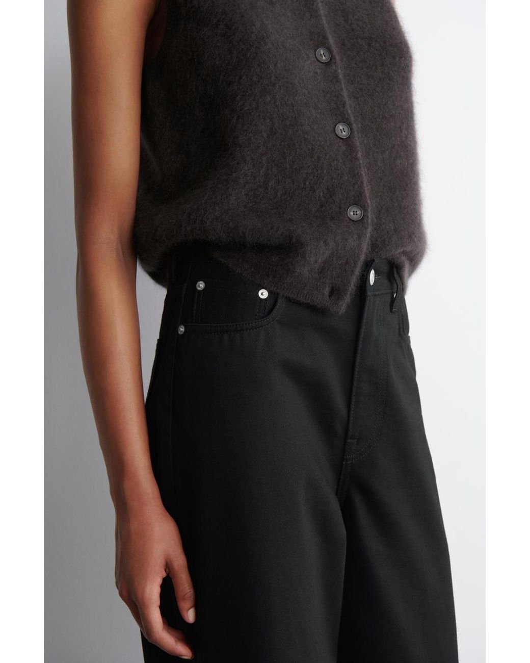 COS Dial Wide-Leg Jeans in Black | Lyst