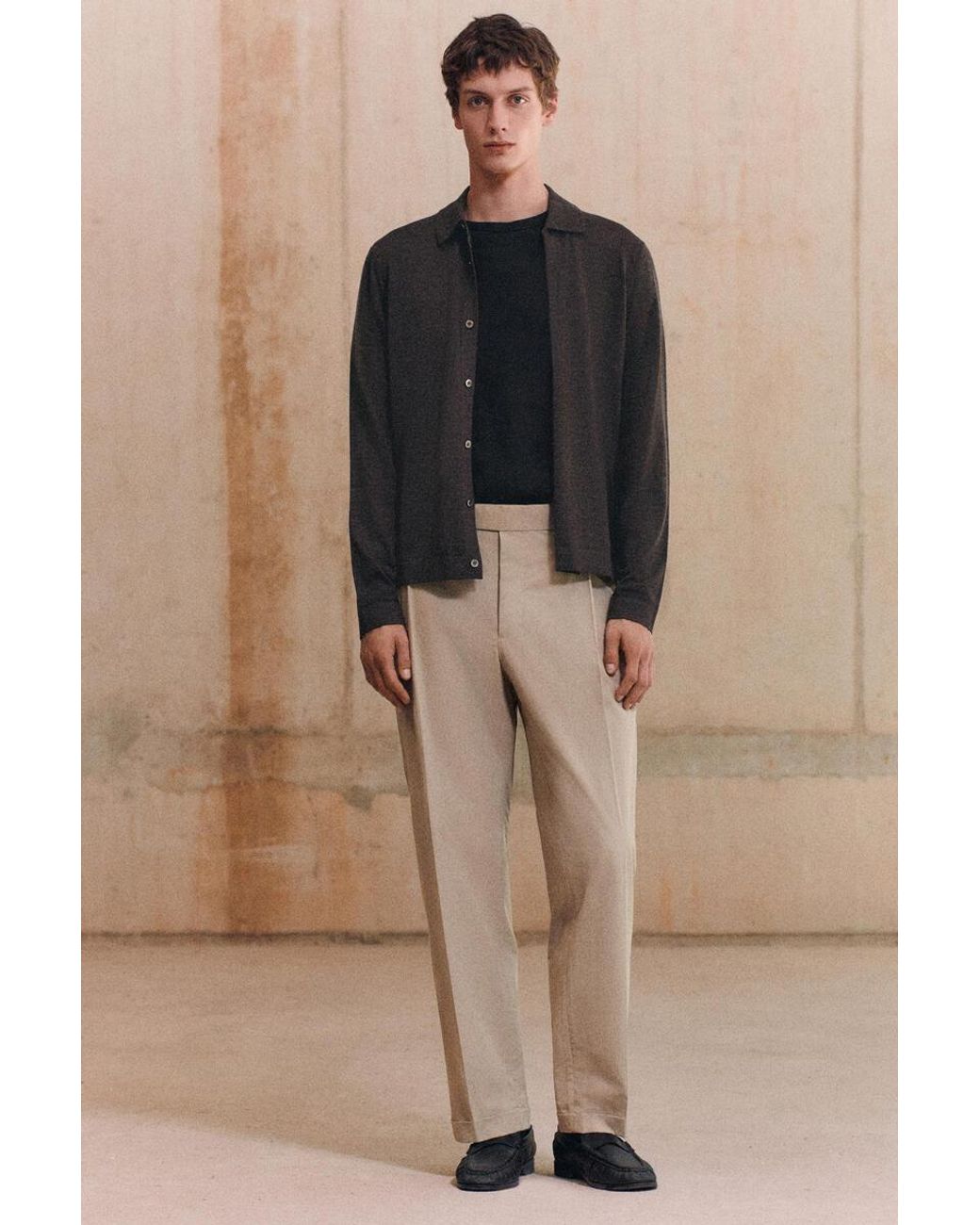 COS Natural Cotton Regular-Fit Straight-Leg Pants for men