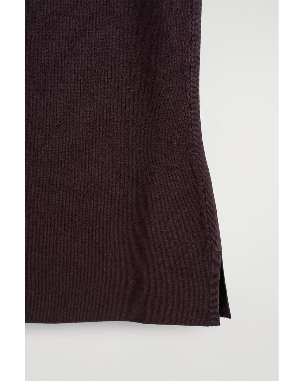 COS Black Knitted Scoop-Neck Tank Top