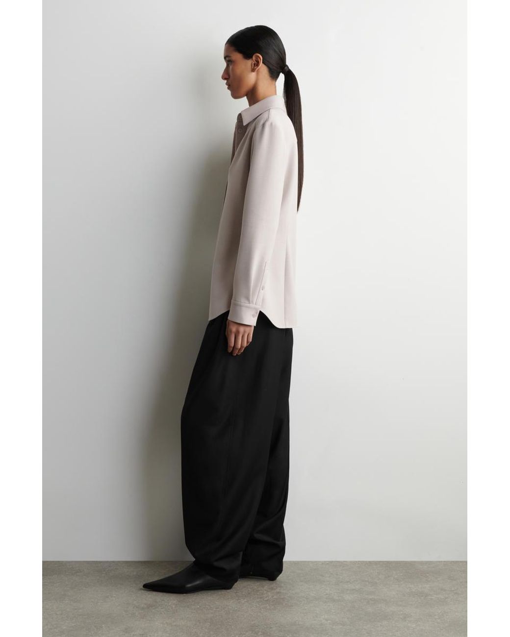 COS Gray Slim Sculpted Shirt