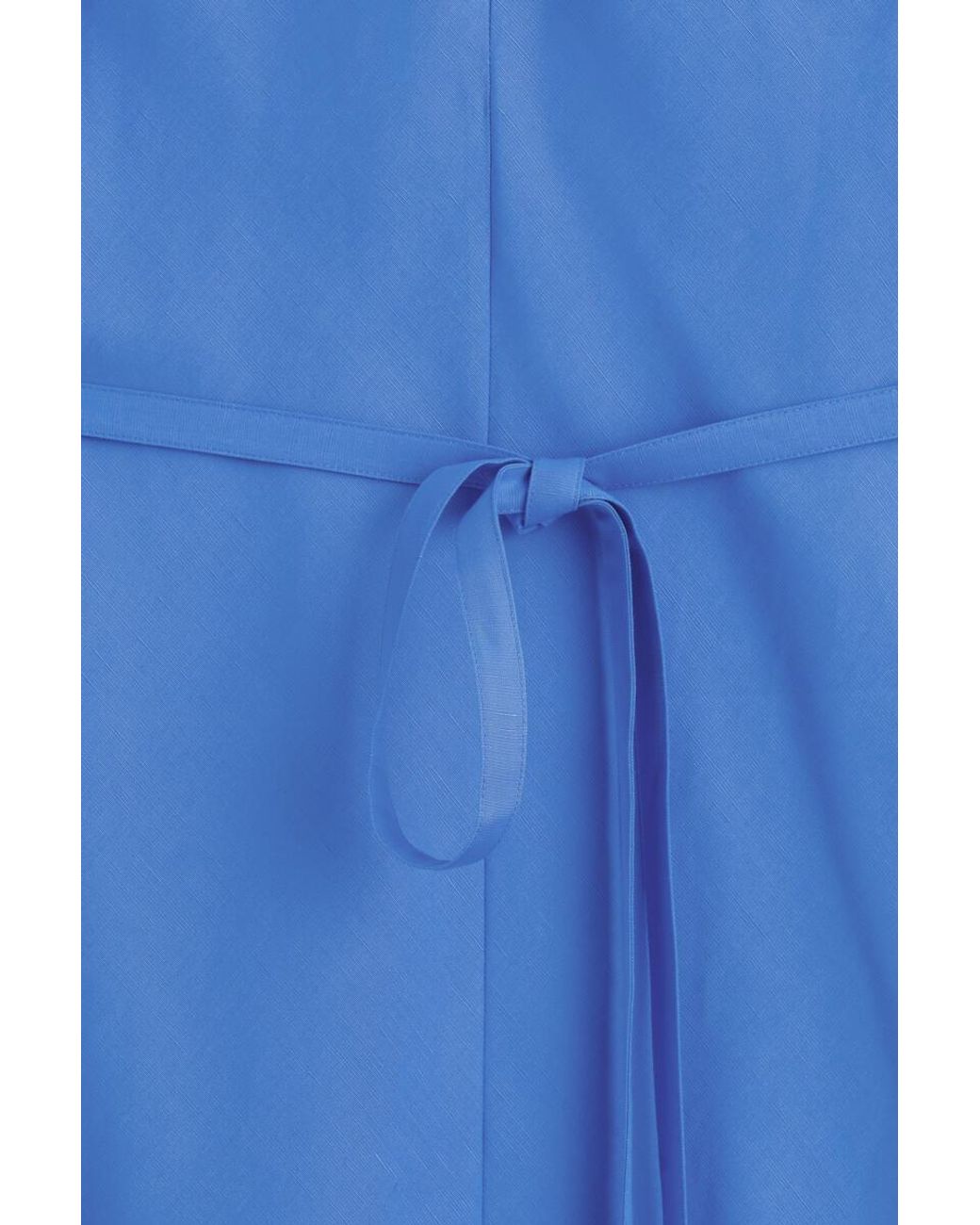 COS Blue Bias-Cut Linen-Blend Midi Dress