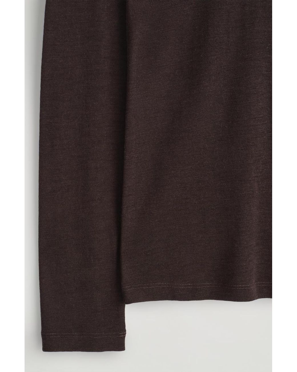 COS Brown Slim Wool-Jersey Roll Neck Top for men