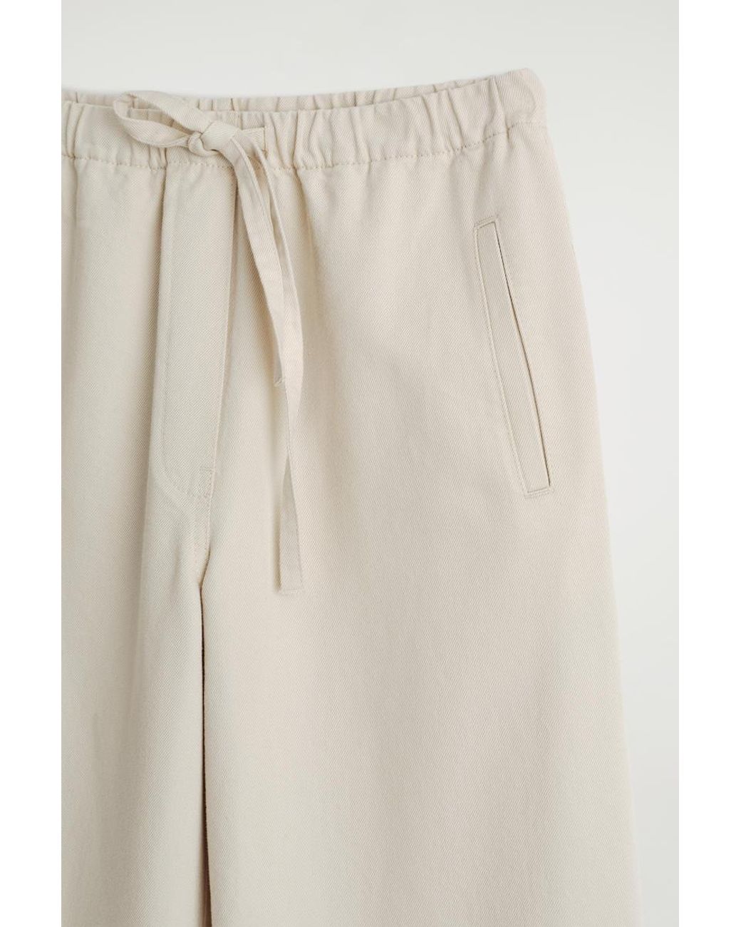 COS Natural Cropped Denim Wide-Leg Trousers