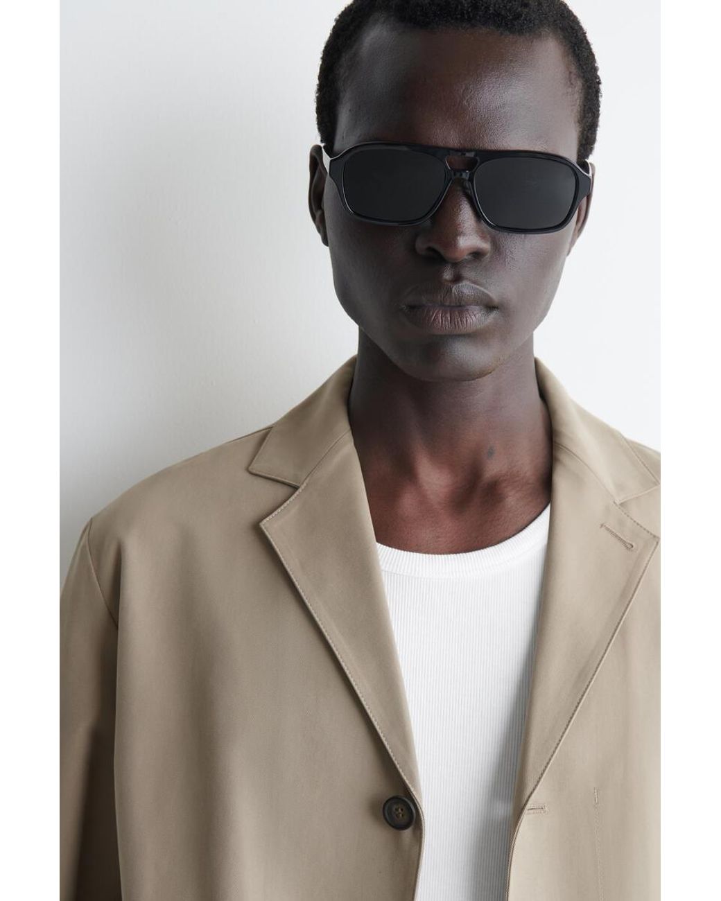 COS Natural Unstructured Cotton-Blend Blazer for men