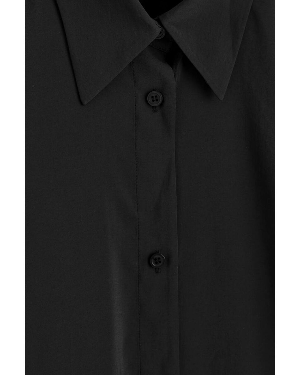 COS Black Fluid Midi Shirt Dress