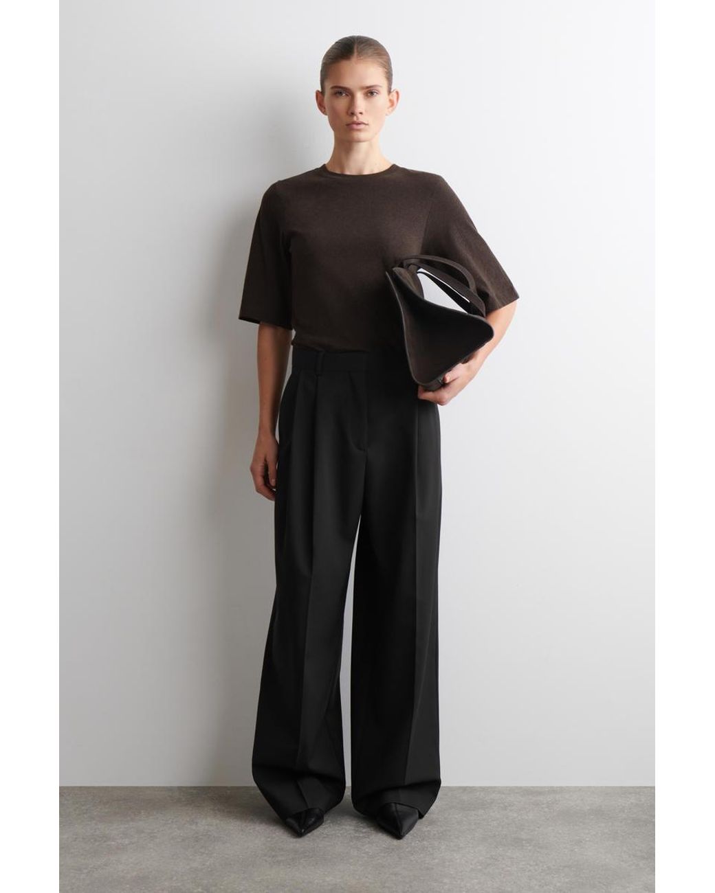 COS Black Cotton T-Shirt