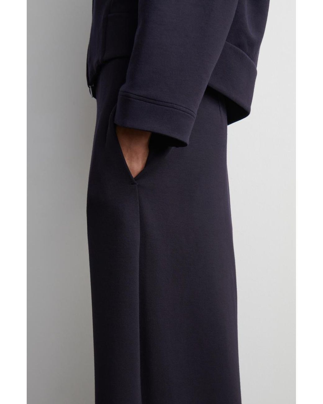 COS Blue Scuba Barrel-Leg Joggers