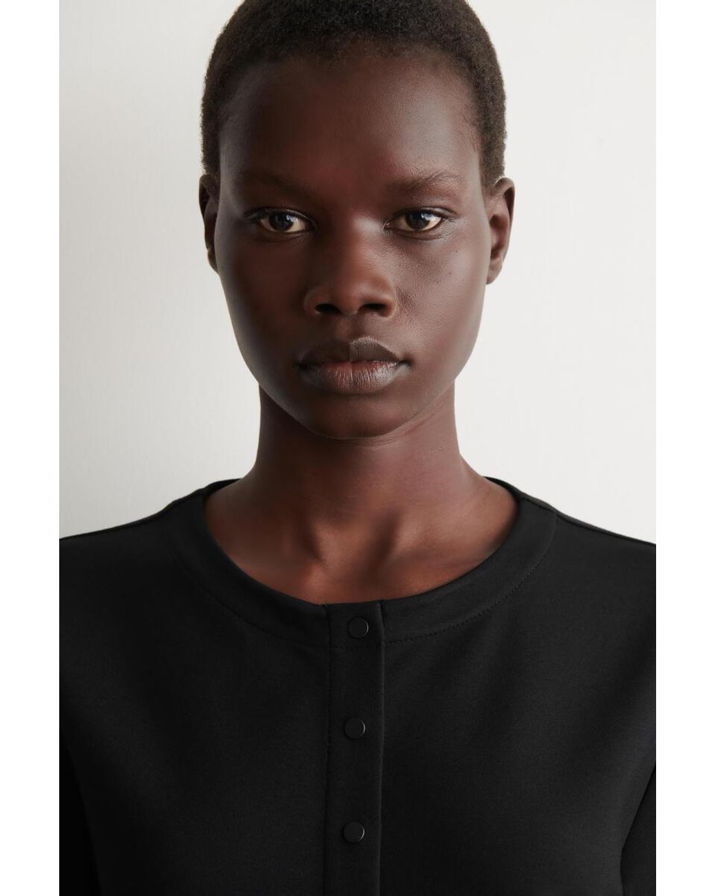 COS Black Minimal Jersey Cardigan