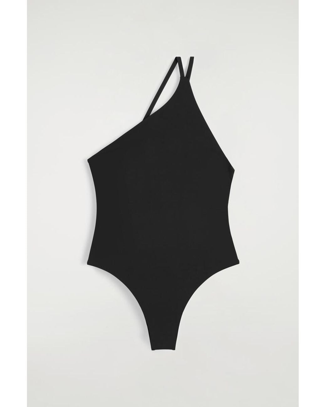 COS Black Asymmetric Double-Faced Swimsuit