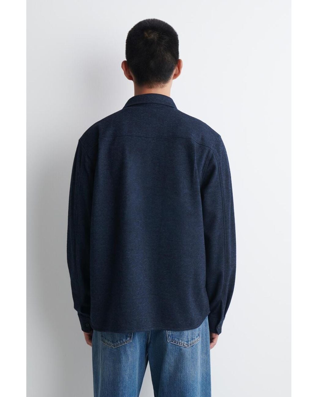 COS Blue Relaxed Jersey Overshirt for men