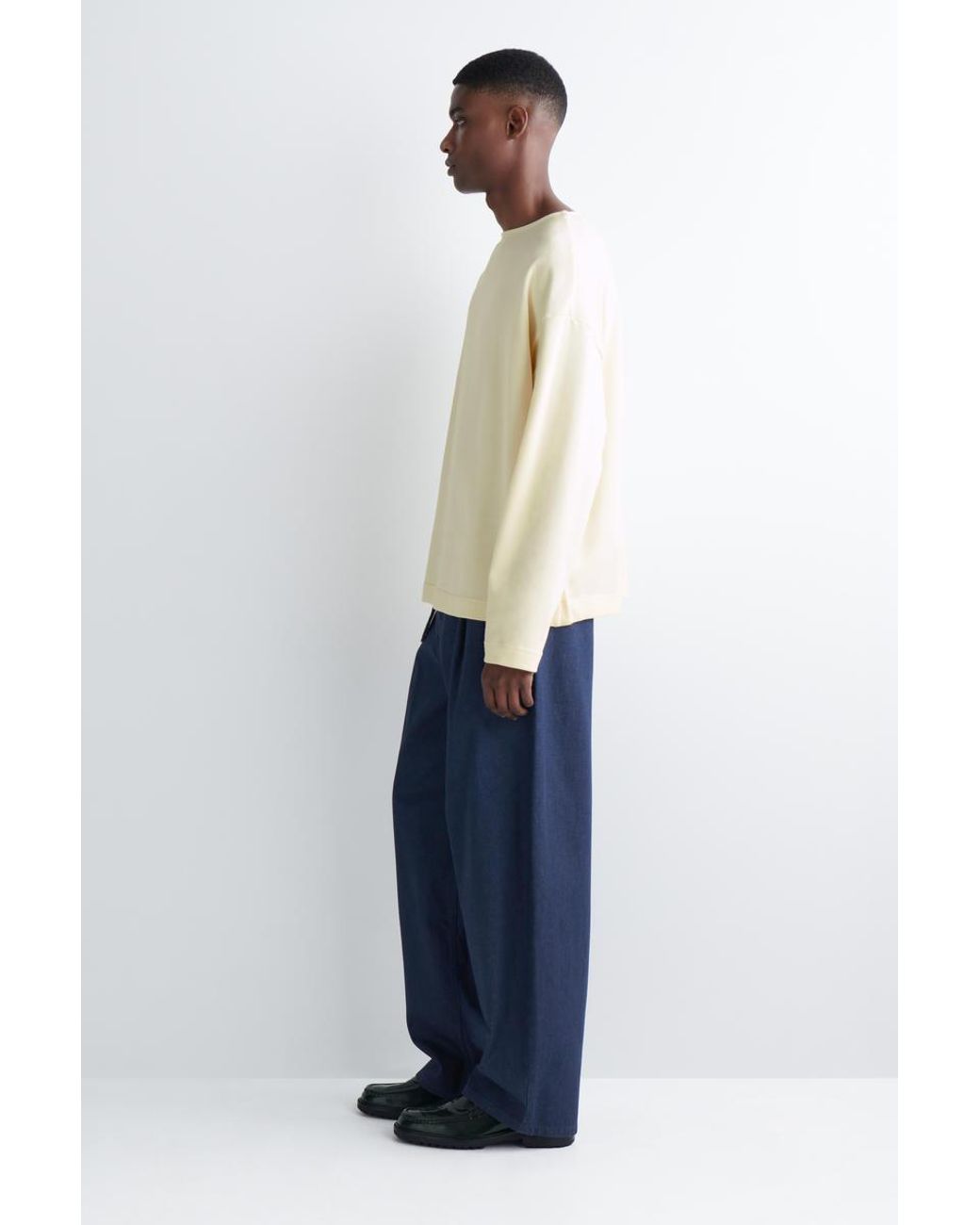 COS Natural Oversized Boat-Neck Sweatshirt for men
