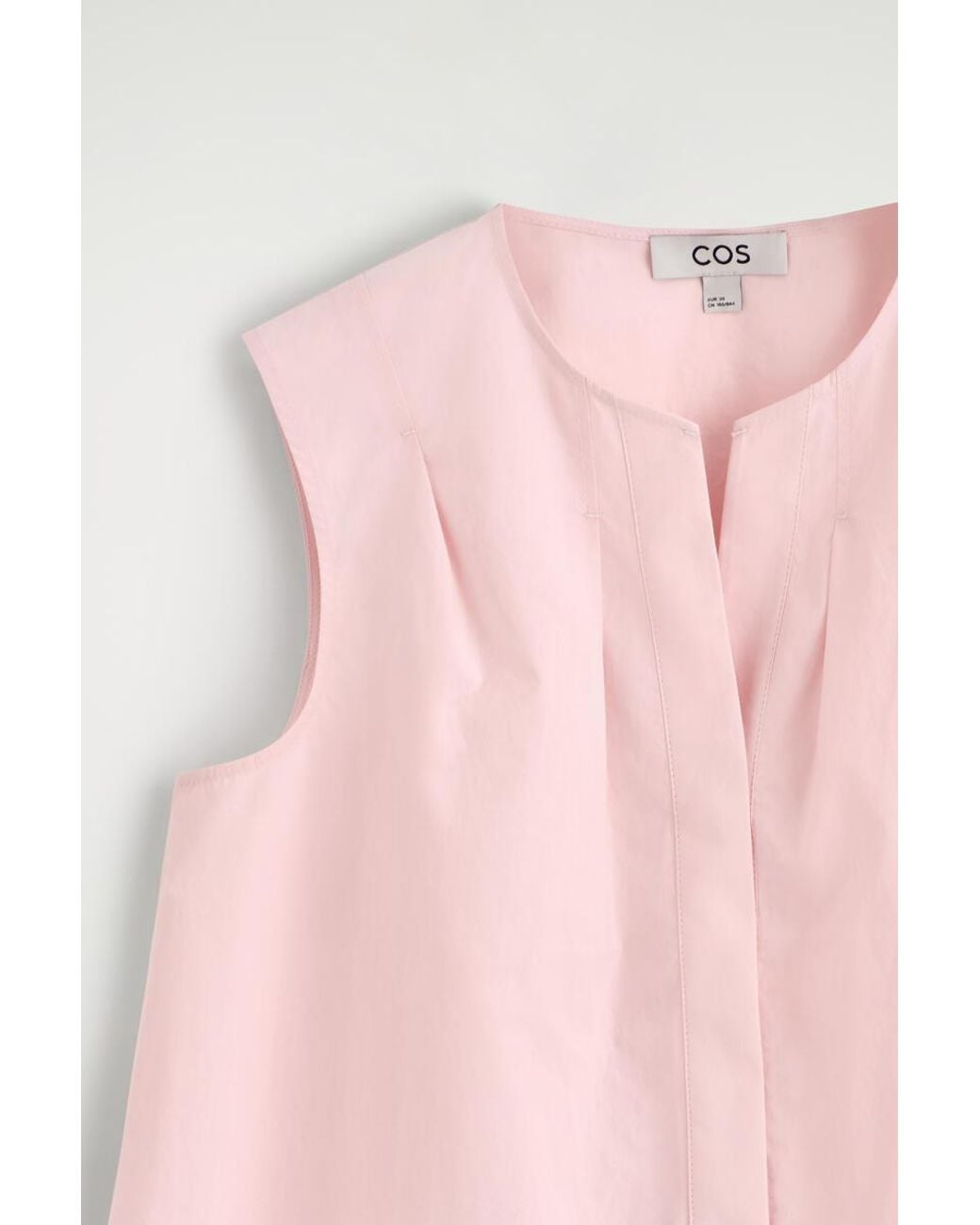 COS Pink Pleated Sleeveless Top
