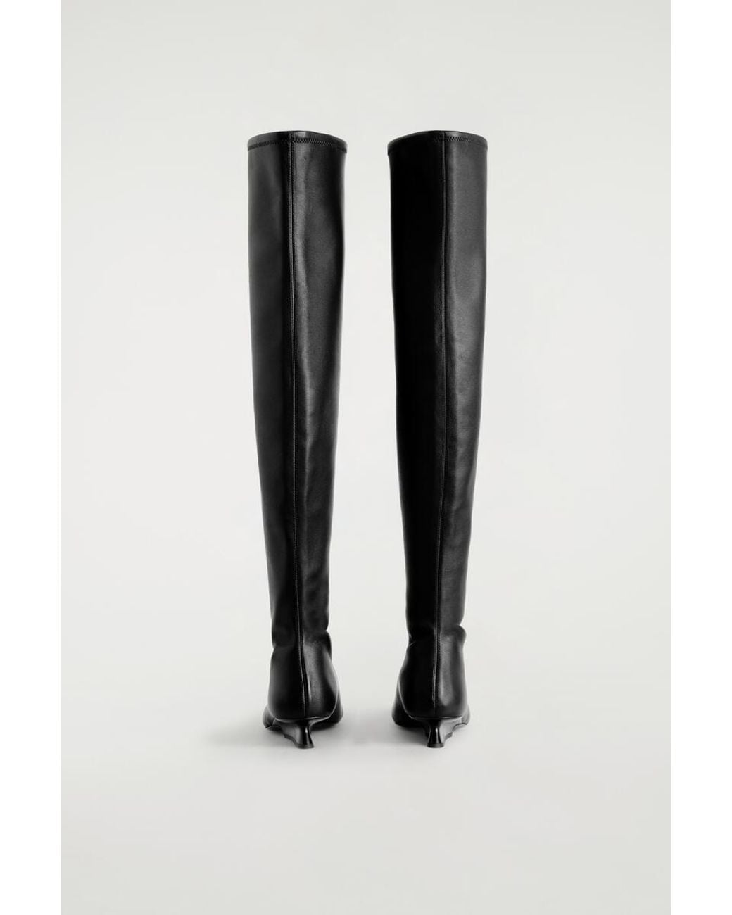 COS Black Sculptural Nappa Knee Boots