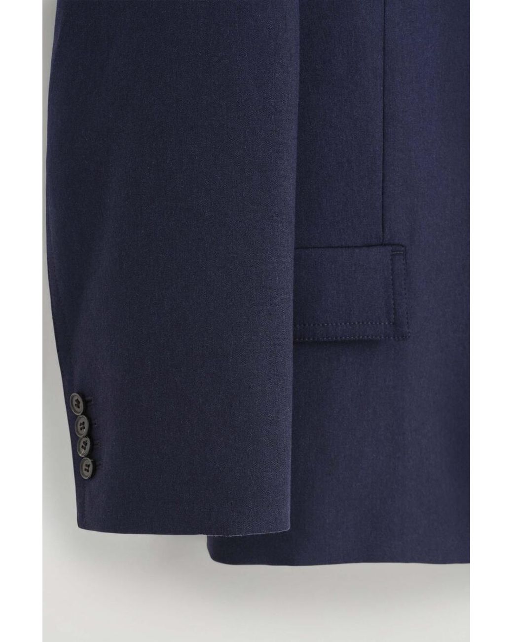 COS Blue Structured Wool-Blend Blazer