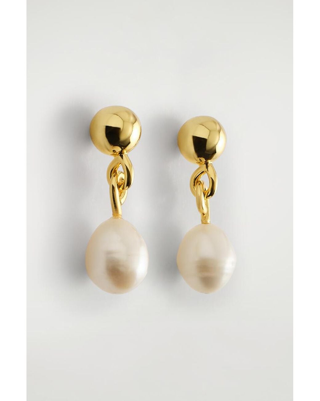COS Natural Freshwater Pearl Drop Earrings