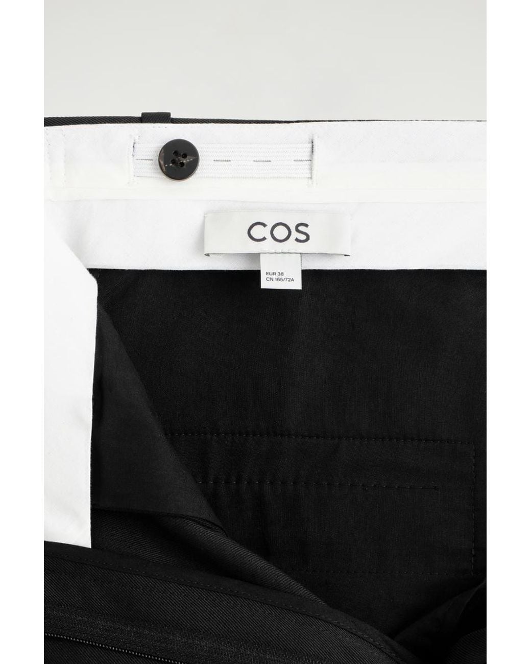 COS Relaxed Twill Wide-leg Trousers in Gray | Lyst