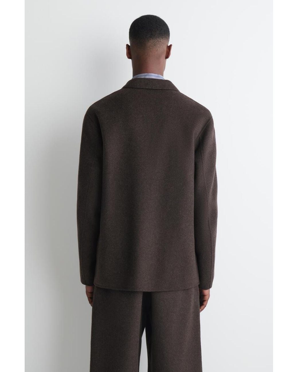 COS Black Relaxed Double-Faced Wool Blazer for men