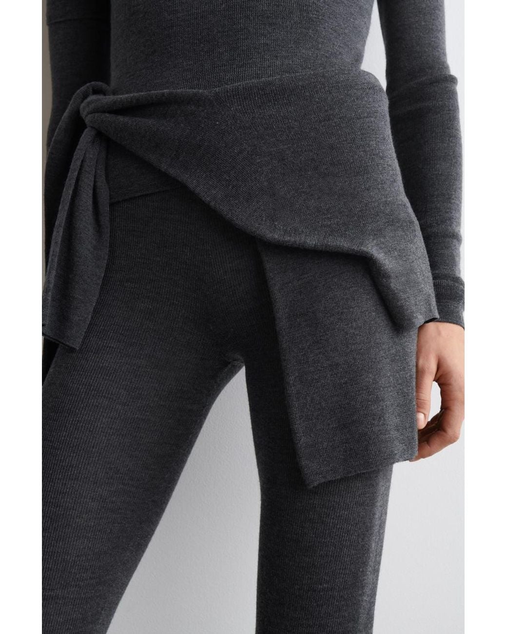 COS Blue Seamless Merino Wool Leggings