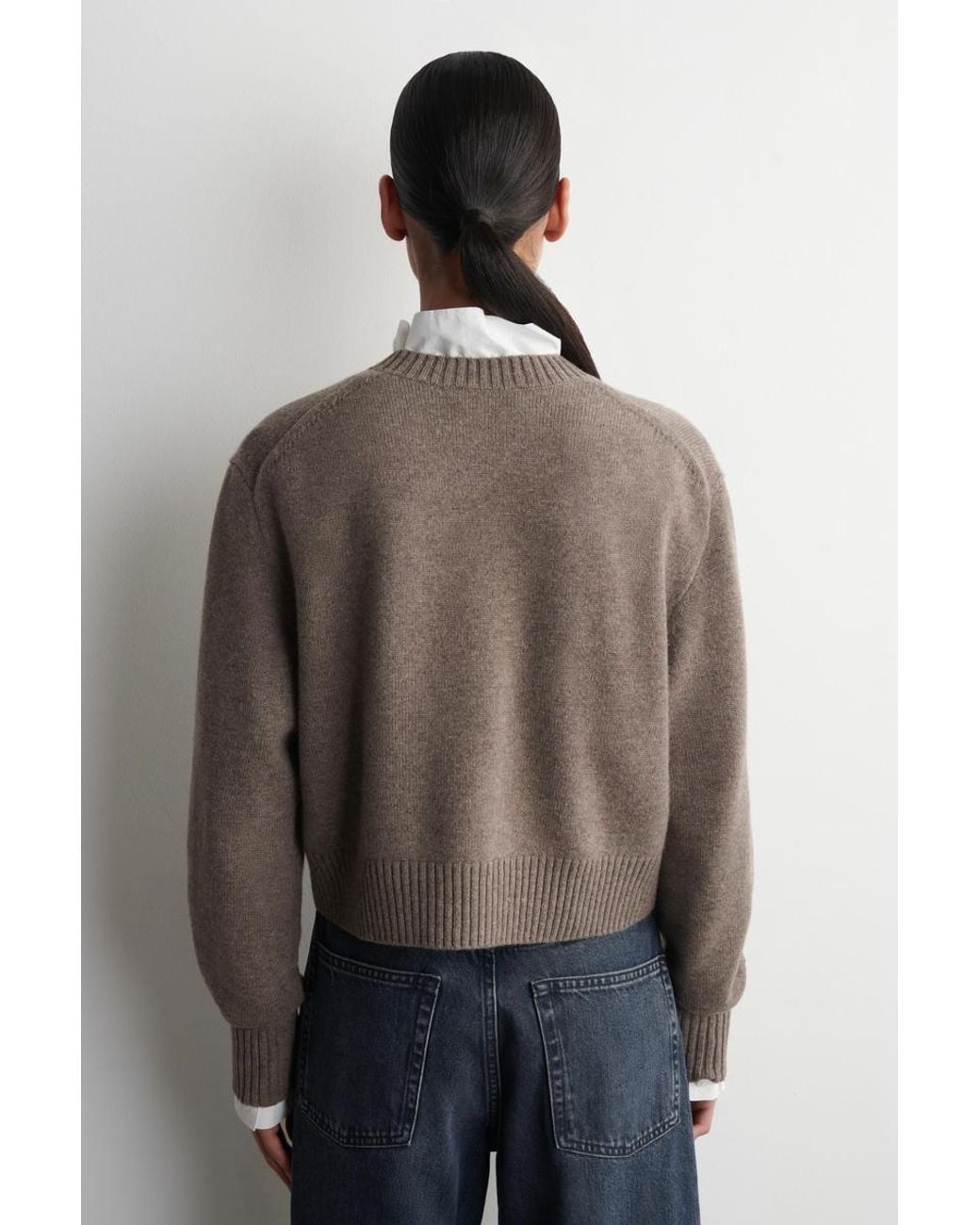 COS Natural Merino Wool Cardigan