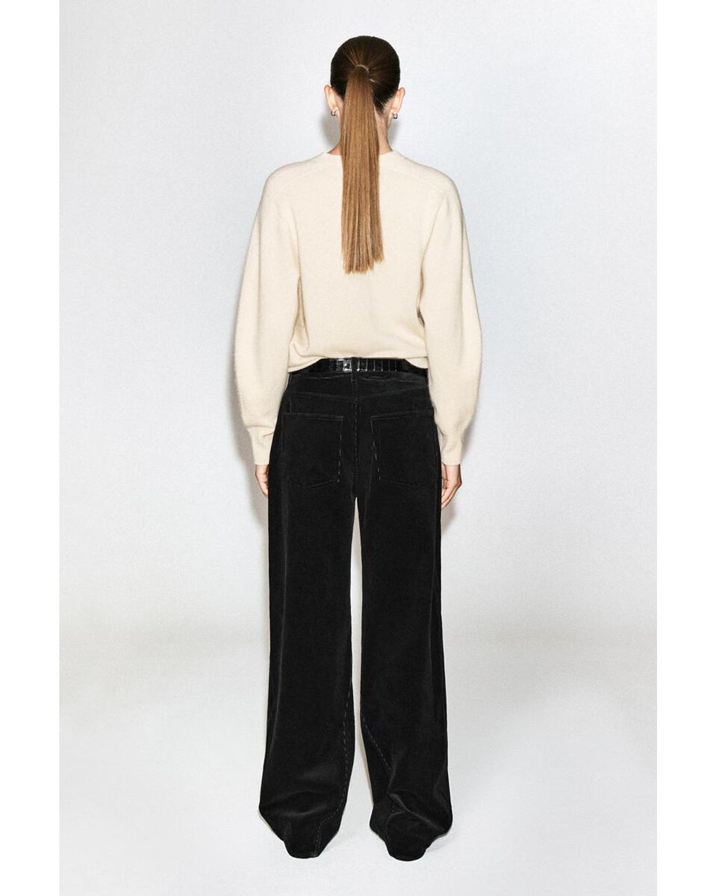 COS Black Facade Corduroy Straight-Leg Jeans