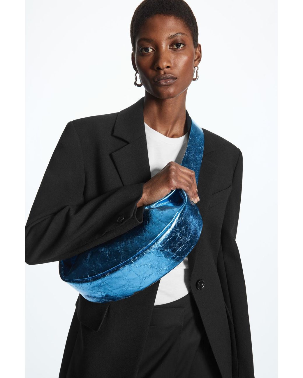 COS Swing Crossbody - Leather in Blue | Lyst