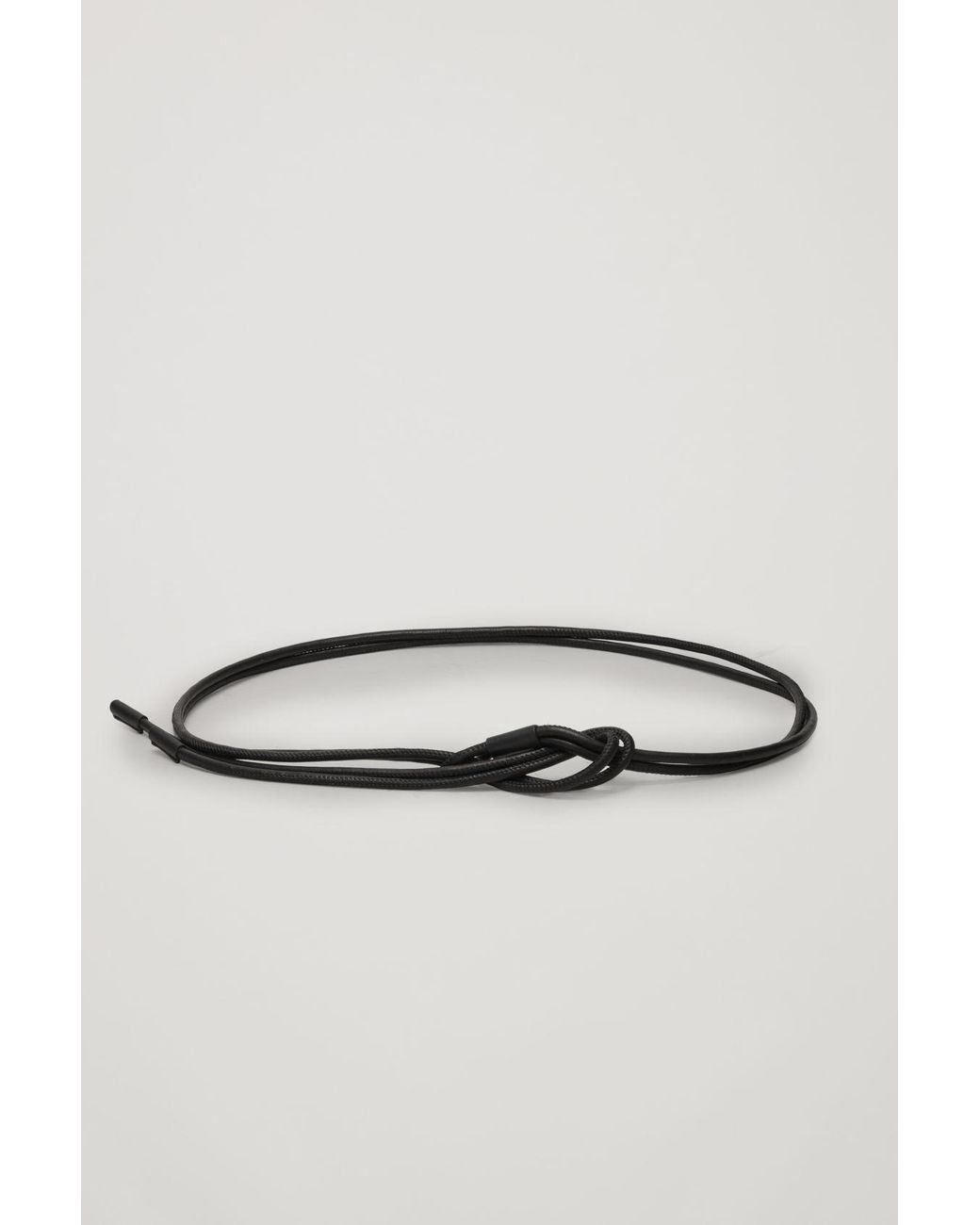 COS Leather Rope Belt With Loop in Black
