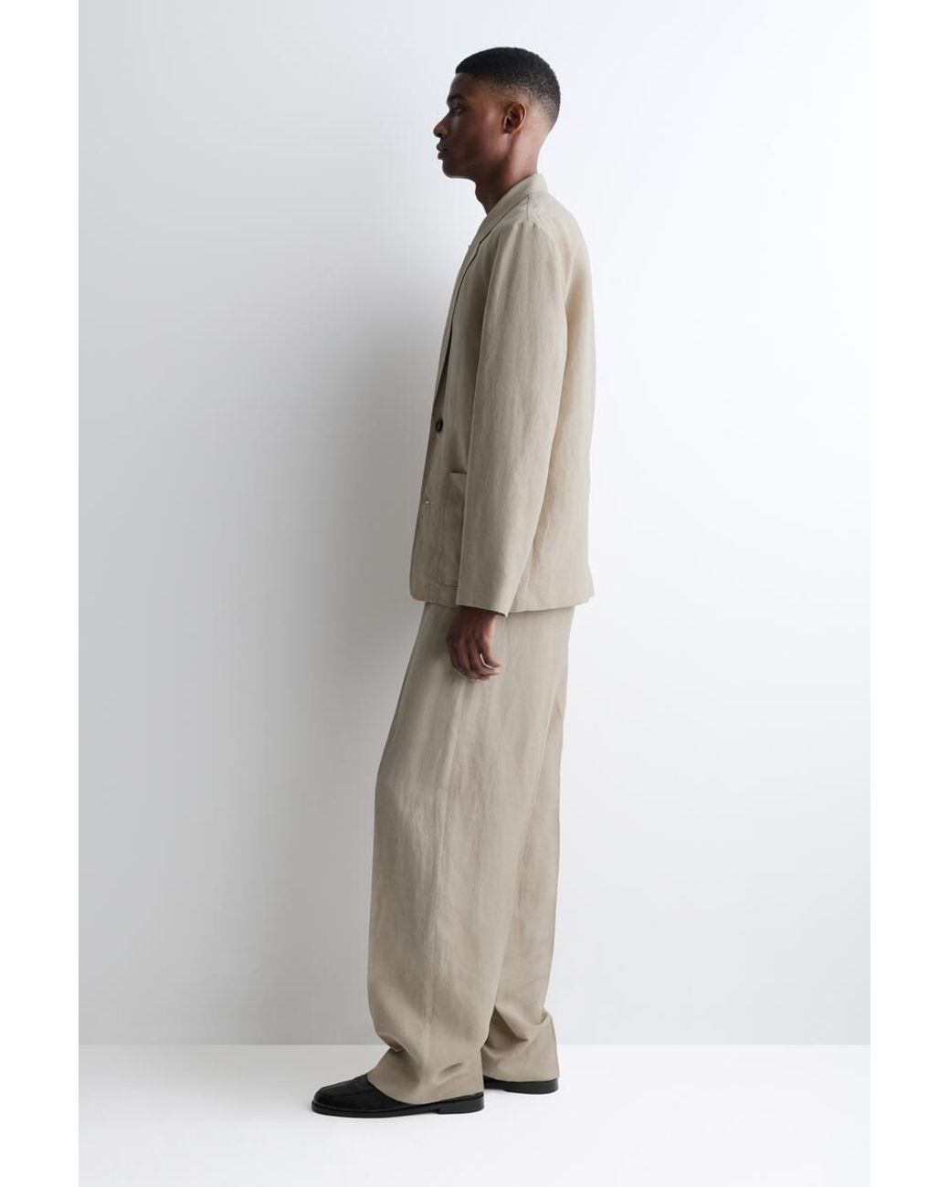 COS Natural Unstructured Linen-Blend Blazer for men