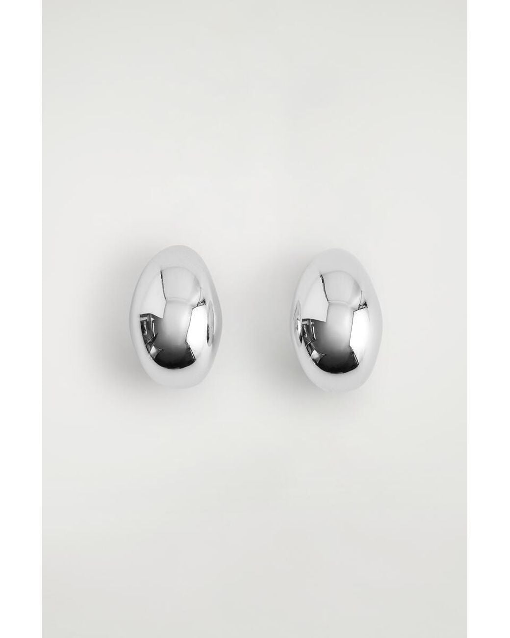 COS Metallic Curved Domed Earrings