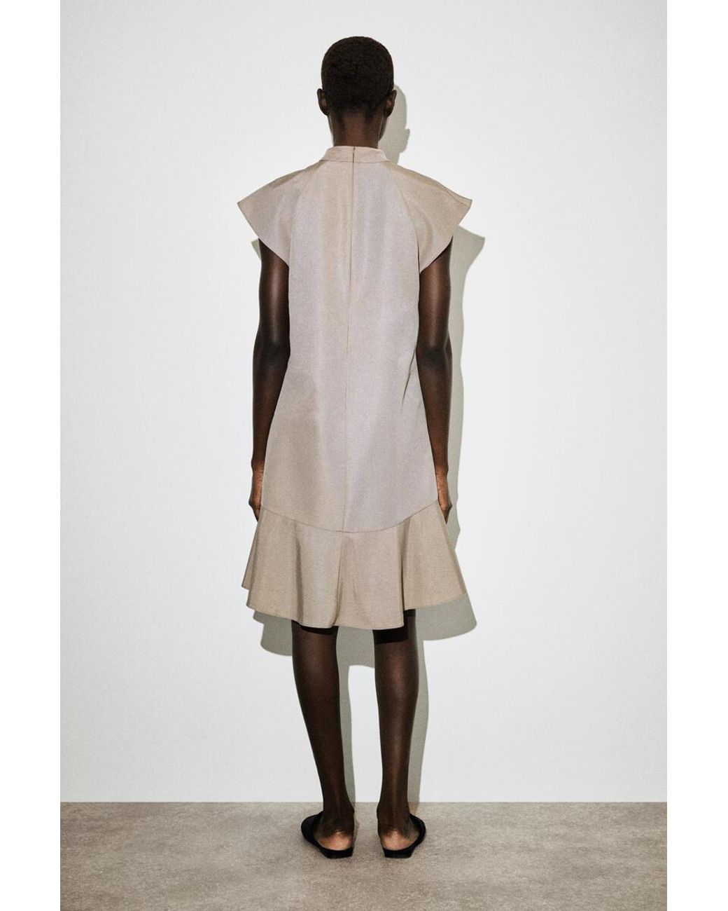 COS Natural Sculpted Turtleneck Dress