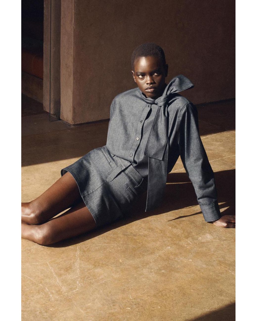 COS Blue Denim Mini Skirt