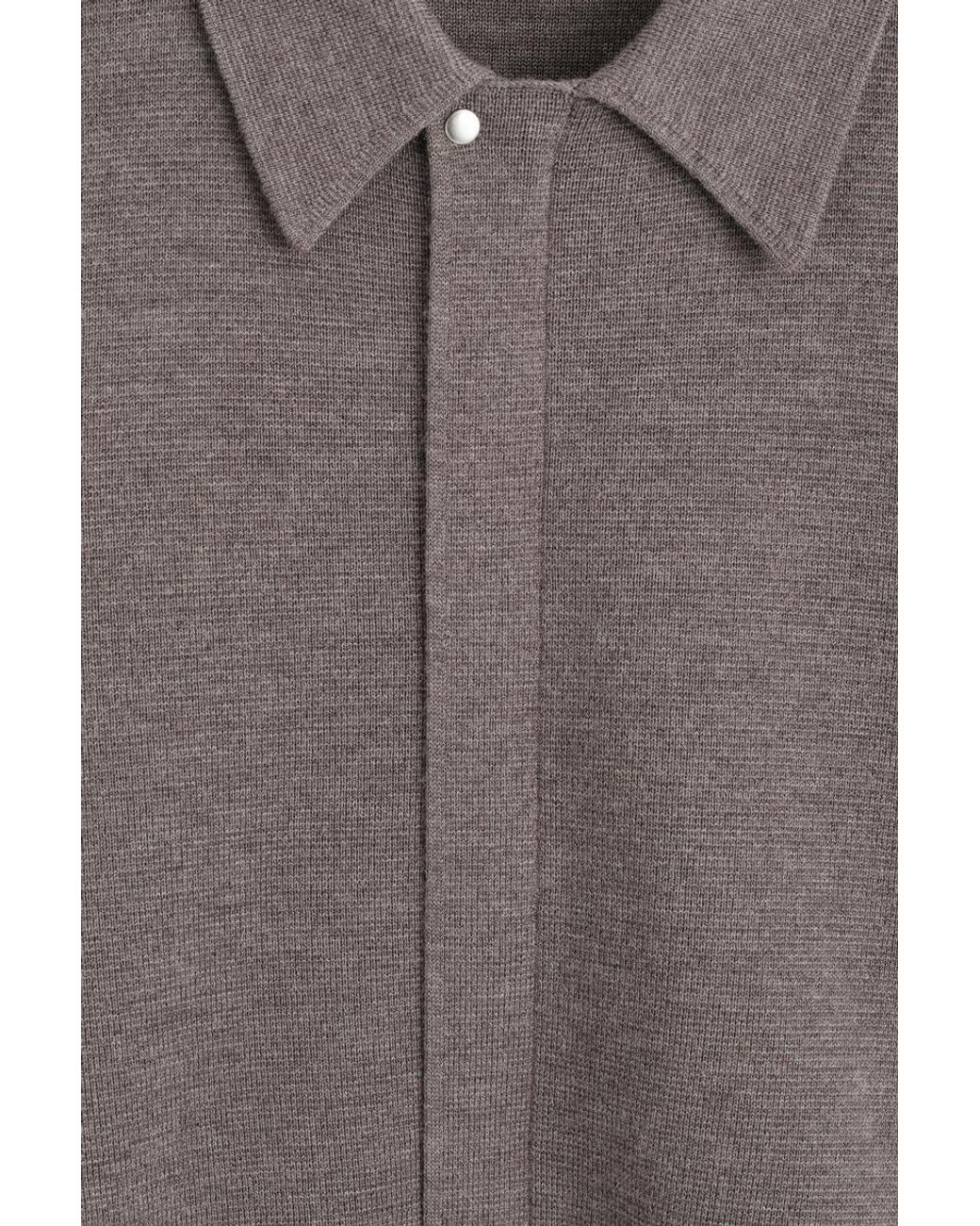 COS Brown Merino Wool Harrington Jacket for men