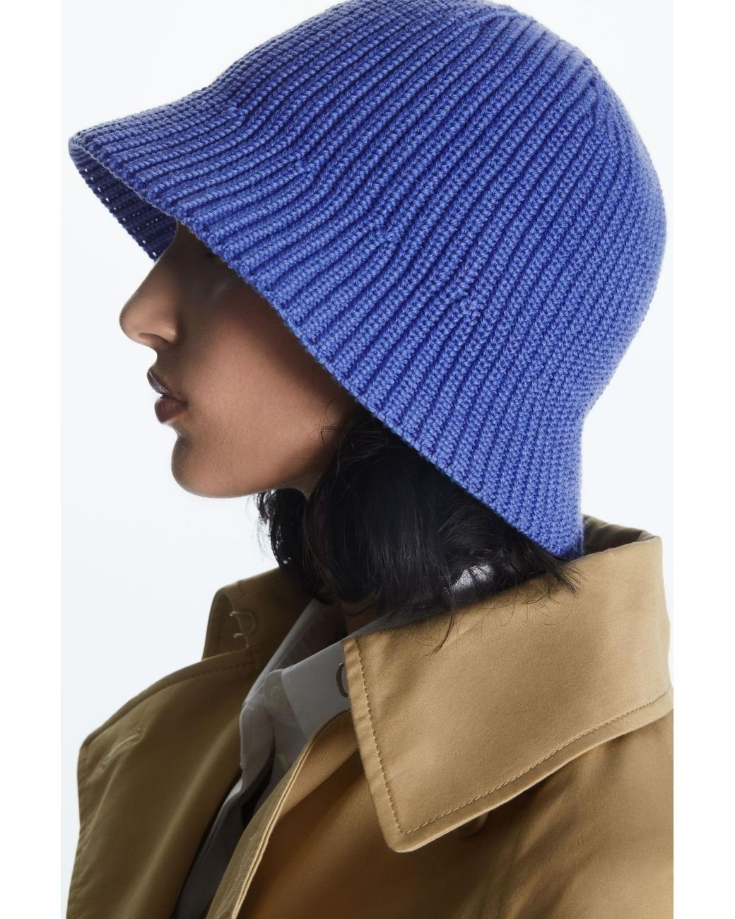 COS Knitted Bucket Hat in Blue | Lyst