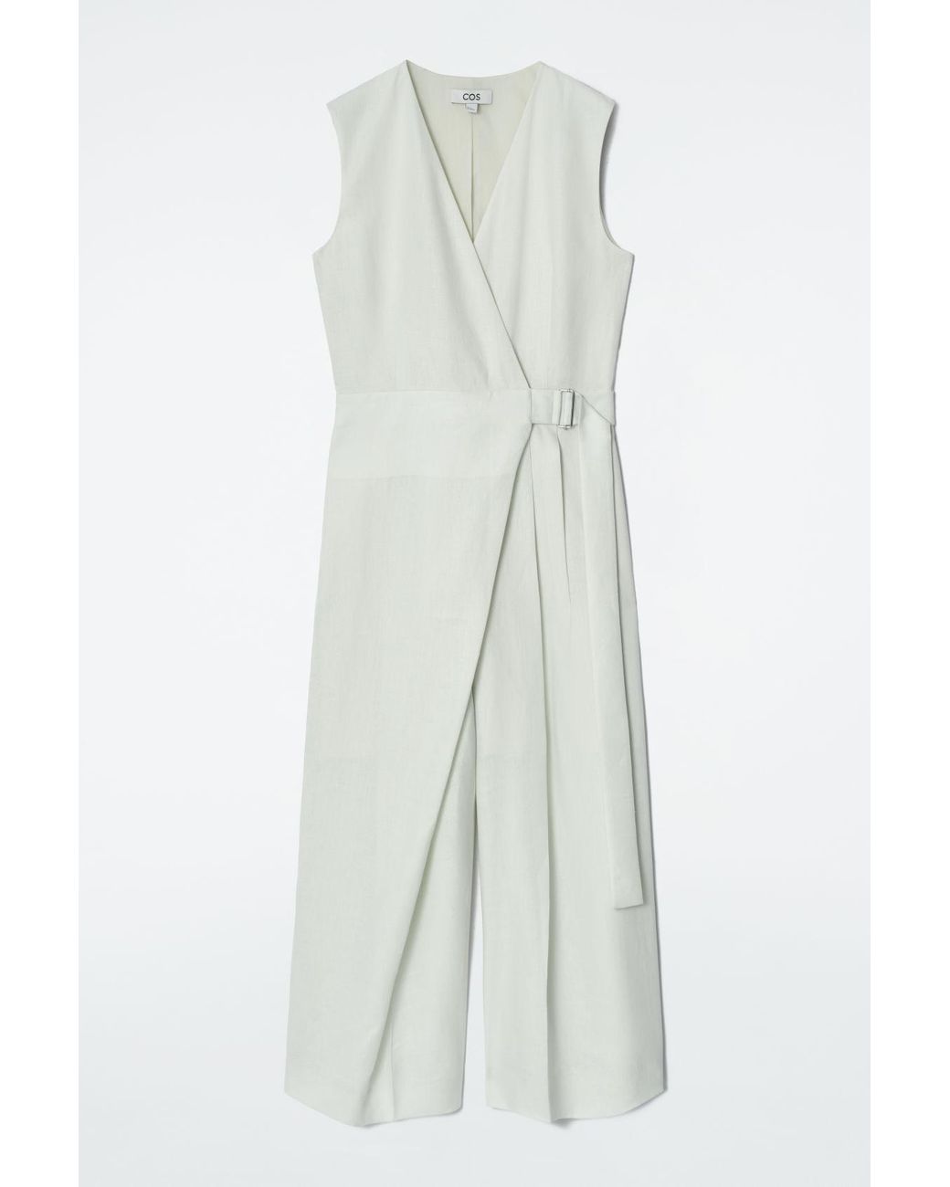 cos-Green-Wrap-front-Linen-