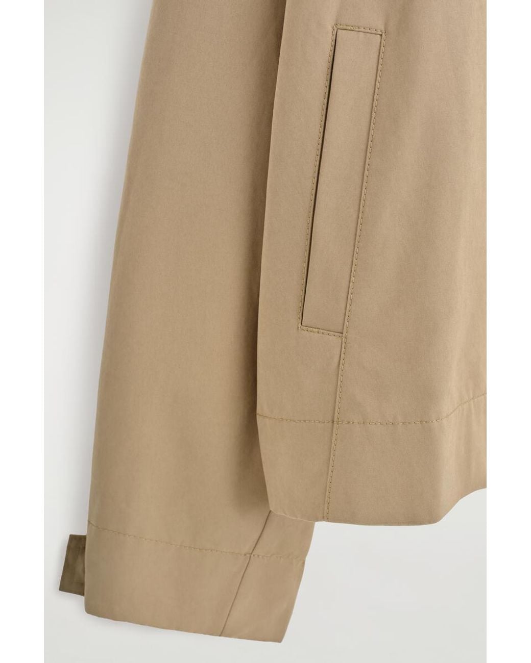COS Natural Rounded Short Trench Jacket