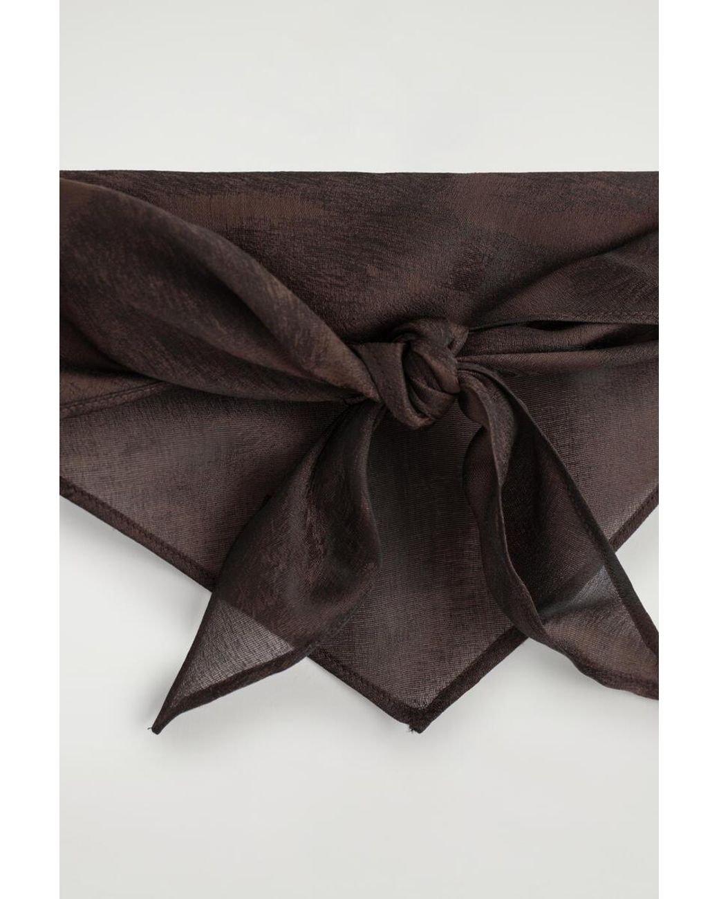 COS Brown Animal-Jacquard Neck Scarf