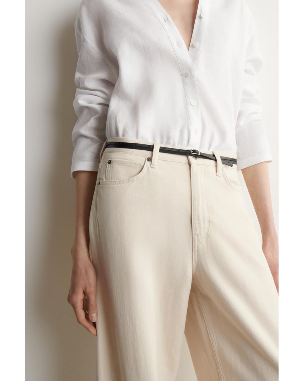 COS Natural Lagoon Wide-Leg Jeans
