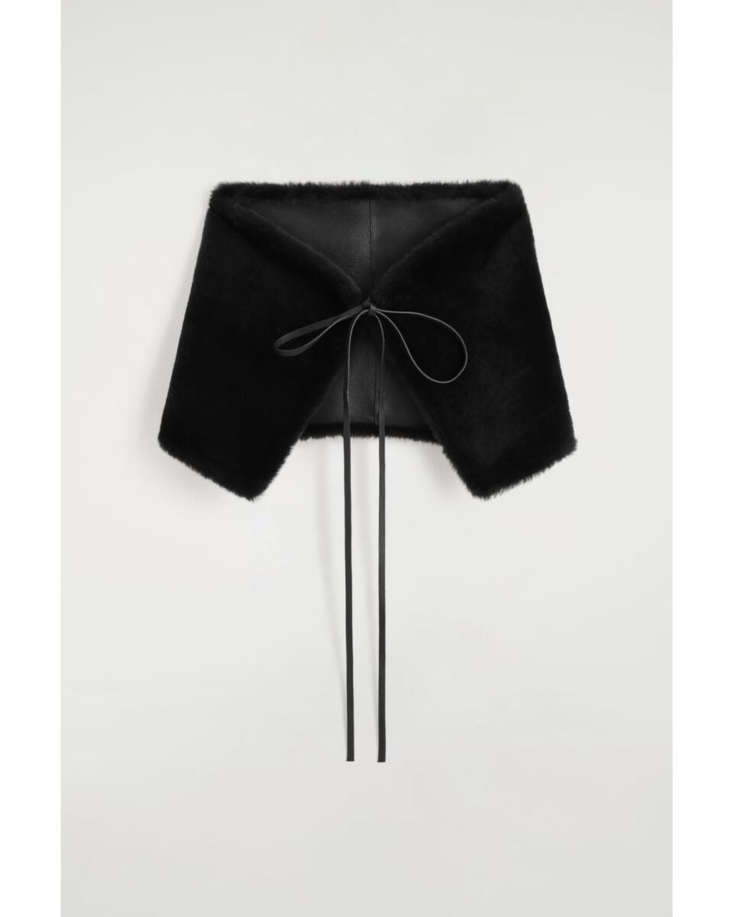 COS Black Shearling Snood