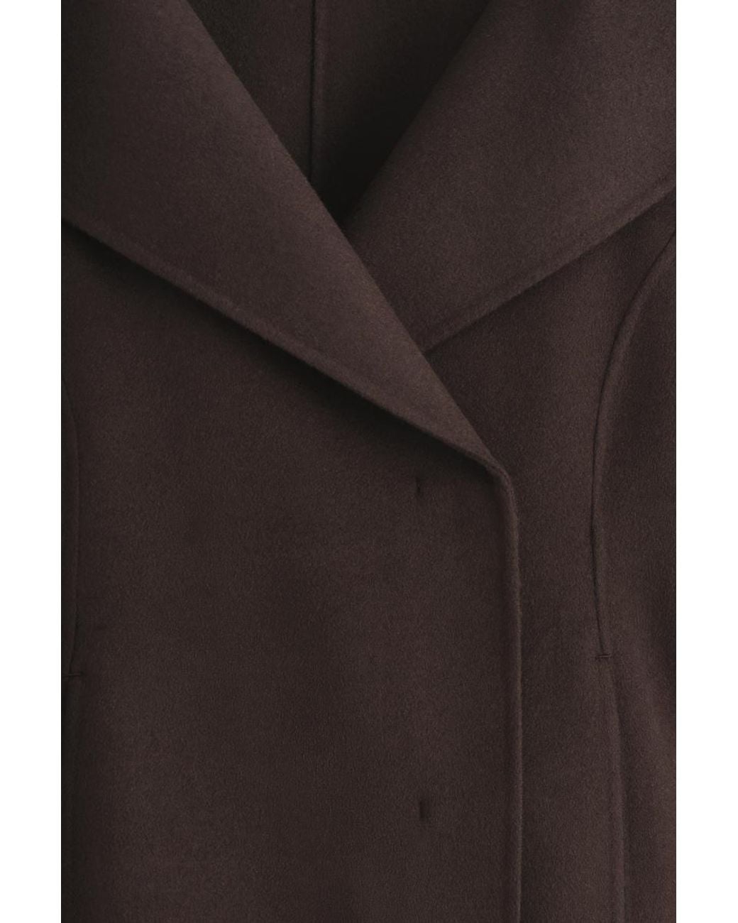 COS Black Sculpted Double-Faced Wool Short Coat