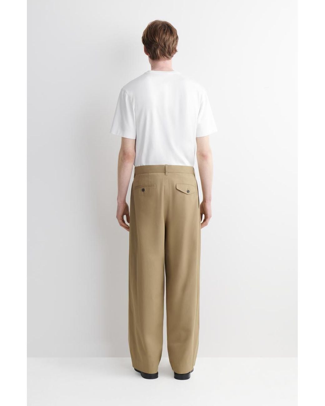COS Natural Cotton Wide-Leg Chinos for men