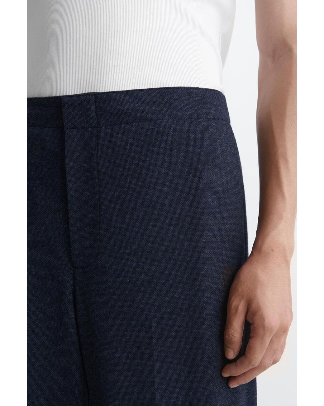 COS Blue Jersey Relaxed-Fit Straight-Leg Pants for men
