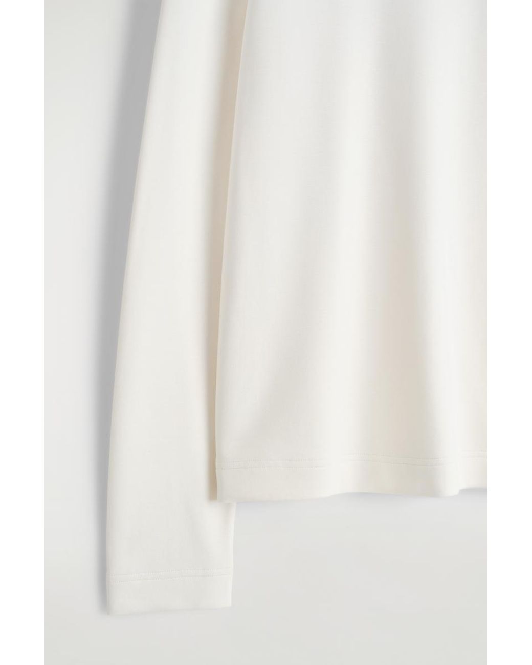 COS White Turtleneck Jersey Top