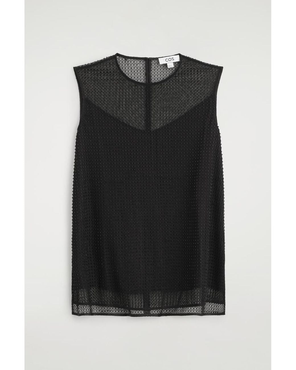 COS Black Strickoberteil Mit Perlen