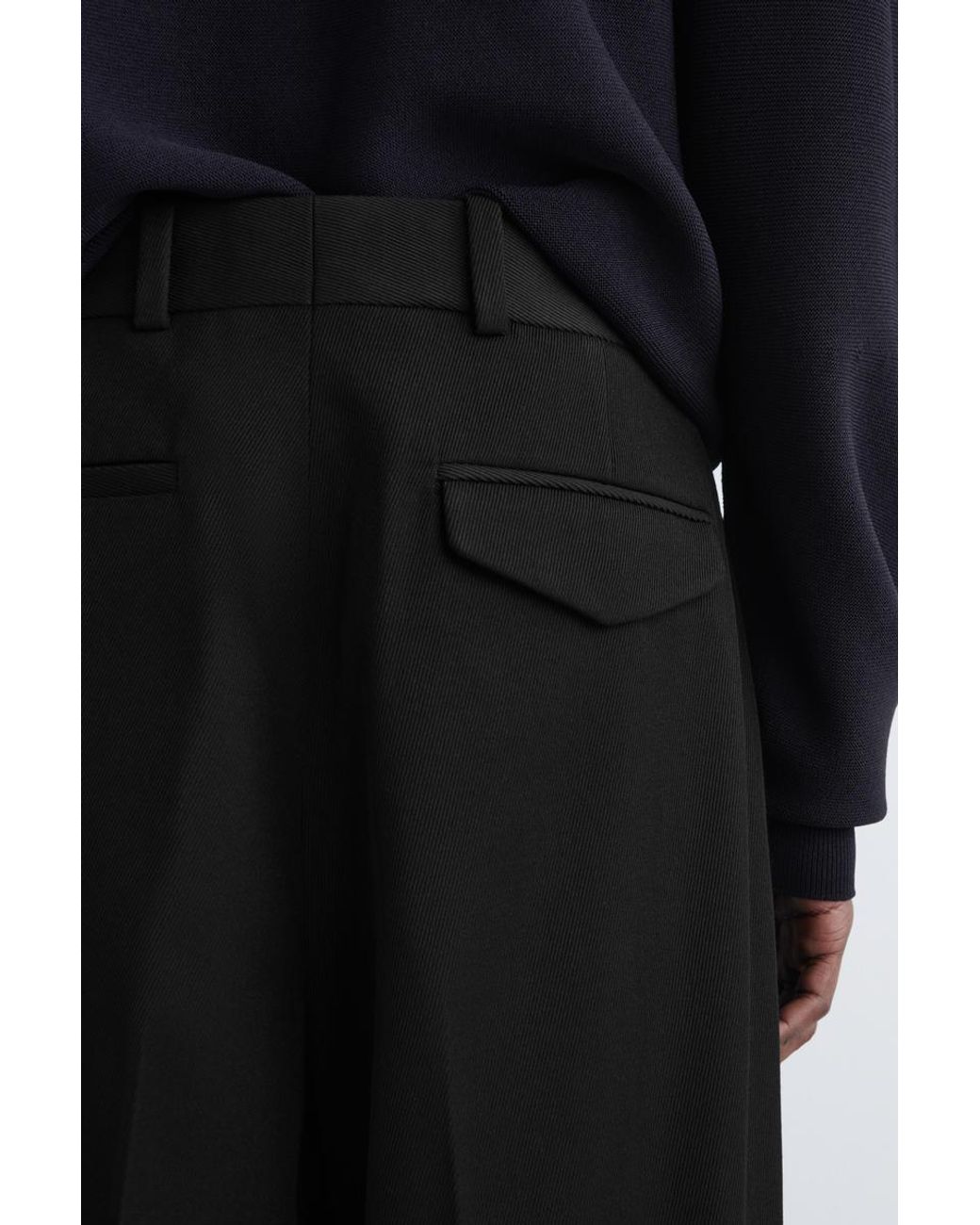 COS Black Wool-Blend Relaxed-Fit Straight-Leg Trousers for men