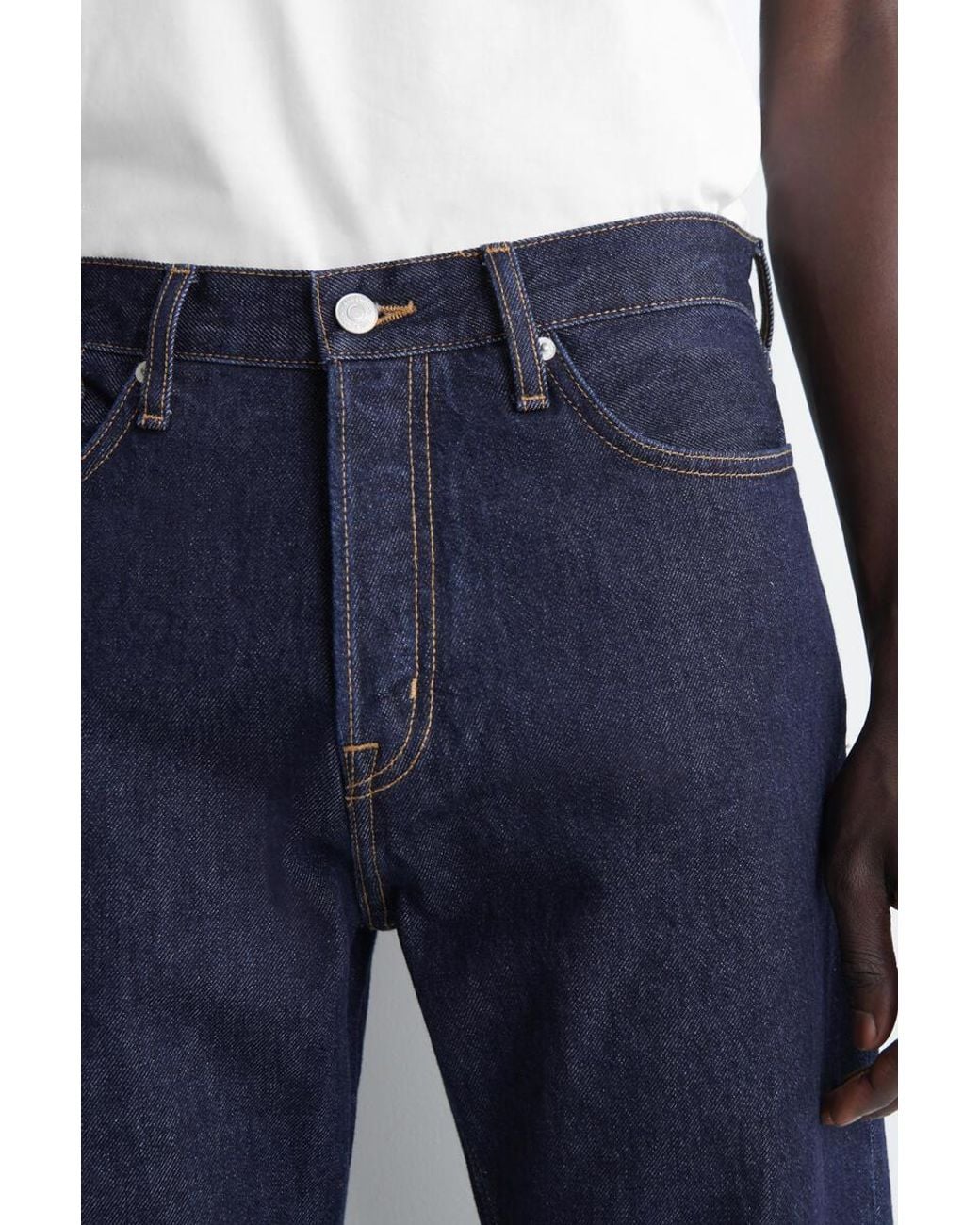 COS Blue Signature Regular-Fit Straight-Leg Jeans for men
