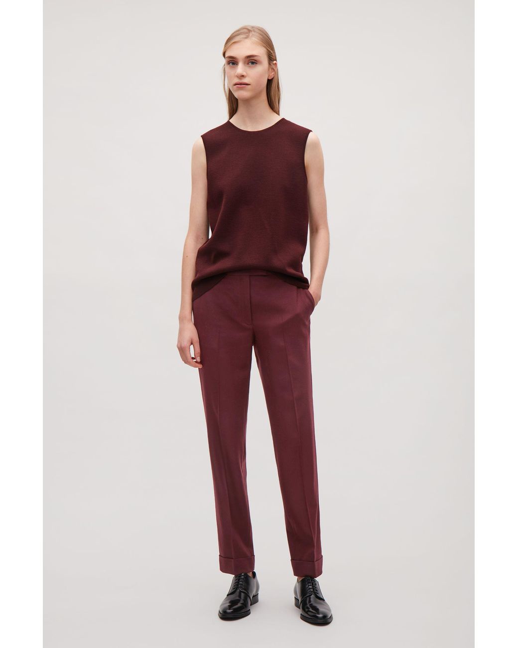 COS Straight-leg Wool Trousers in 